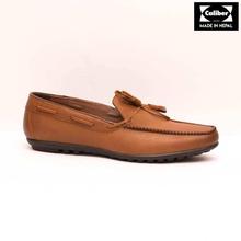 Caliber Shoes Tan Brown Tassel Casual Slip On Shoes For Men - ( 532 O)