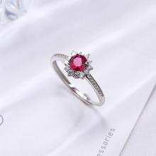 Garnet ring _ wanying red garnet ring s925 sterling silver