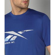 REEBOK Graphic Print Men Round Neck Blue T-Shirt