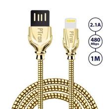 PTron Falcon Pro 2.1A USB To Lightning USB Data Cable For IOS Smartphones (Black)