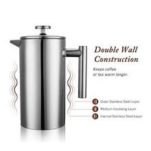 French Press Double-Wall Stainless Steel Mirror Finish (1500ml) - (HUL1)