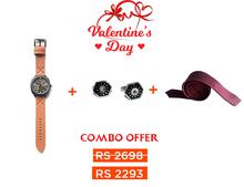 Valentine Combo Offer Gift For Him ( Watch+Cuff-links)