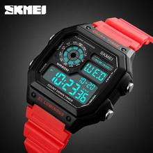 SKMEI 1299 Military Sporty LED Digital Watch (Red Strap)