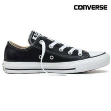 Black 132174C Chuck Taylor All Star Ox Black Leather Low Top Shoes (Unisex)