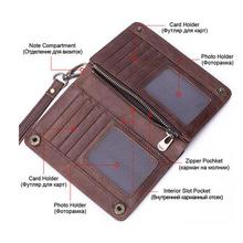 Genuine Leather Wallet Men Zipper Purse Male Card Holder Min