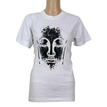 Half Sleeve Printed 100% Cotton T-Shirt For Women-White