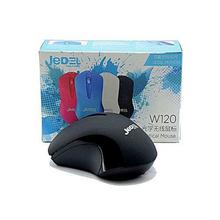 JEDEL W120 Optical Wireless Mouse 2.4GHz Wireless Optical Mouse - Black