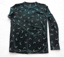 Velvet with moon printed sweatshirt  for women