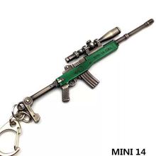 PUBG Green Mini-14 gun Battleground Metal Keychain & Keyring for Bikes, Cars, Bags, Home, Cycle, Men, Women, Boys and Girls