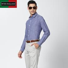 PETER ENGLAND  Blue Full Sleeves Formal Shirt For Men(PESFOSLBA27335)