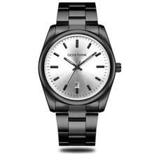 Casual Black Stainless Steel Quartz Watches Mens Fashion Business