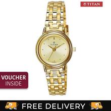 354YM01 Champagne Dial Analog Watch For Women- Gold