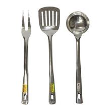 Combo Of 3 Stainless Steel Spatulas - Silver