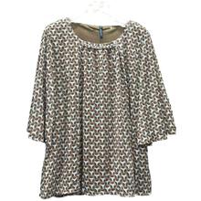 Plus Size  Round Neck Printed Tunic Tops For Womens