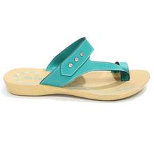 aeroblu Turquoise Stoned Toe Loop Sandals For Women - CFB5