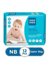 Mee Mee Premium Breathable Baby Diapers (Newborn - 12 Count) MM-3050 NB (PK-12)