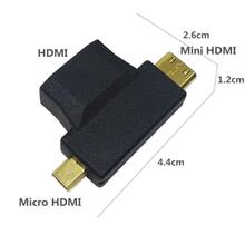 3 In 1 Hdmi Female To Mini Hdmi Male + Micro Hdmi Male Adapter