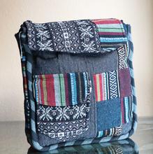 Multicolor Cotton Multipocket Cross Body Bag For Unisex