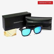 Manhattan New Wayfarer Sunglass In Aqua Flash Lens (Unisex) MH1058  138 52 14