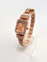 APX fashionable Full Stone Filled analog Women Rose Gold Watch- Rose gold Blue