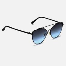 Cat Eye in Shaded Bluish Black Gun Metal Frame Sunglasses