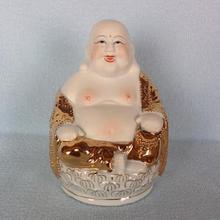 Laughing Buddha with Golden Robe (Statue)