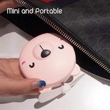 2 in 1 Mini Handheld Fan Portable LED Light Beauty Mirror