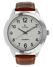 Titan Analog White Dial Men's Watch -1585SL07