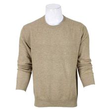 Light Brown Round Neck Sweater For Men