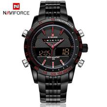 Naviforce NF9024M Black Dial Dual Time Watch For Men