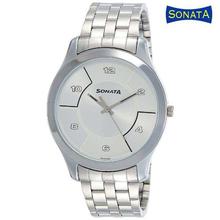 Sonata Silver Dial Analog Watch For Men - 77031SM04