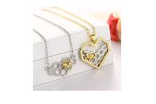 Gold Plated Heart Honeycomb Bee Animal Pendant Choker Necklace