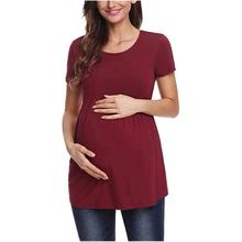 Short Sleeve Maternity Top Pregnant Tee Shirt