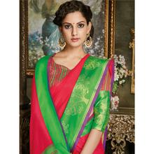 Stylee Lifestyle Red Art Silk Jacquard Saree (1698)