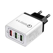 Universal 18 W USB Quick charge 3.0 5V 3A for Iphone 7 8  EU US Plug Mobile Phone Fast charger charging for Samsug s8 s9 Huawei