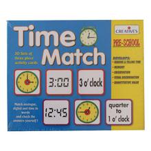 Creative Educational Aids Time And Match Cards Game - Multicolored