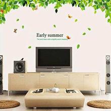 Early Summer Green Leaves PVC Wall Sticker