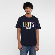 Levi's Navy Blue Serif Logo Tee For Men 86290-0001