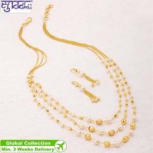 Sukkhi Modish Pearl Gold Plated Multi-String Necklace Set For Women