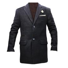 Woolen Coat For Men navy Blue Color Slim Fit