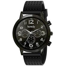 howdy Analog Black Dial Men's Watch (Black)