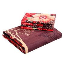 Supreme Home Collective 144 TC Microfibre Double Bedsheet with 2 Pillow Covers - Red