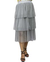 Grey Triple Layered Skirt For Women