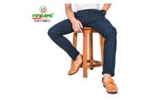 Virjeans Stretchable Cotton Check Blue Chinos Pant for Men (VJC 714) 3