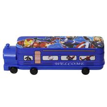 Blue Bus Designed Pencil Box For Kids - F-07