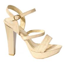 Suede Block Heel Ankle Strap Shoes For Women