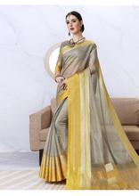 Stylee Lifestyle Grey Kota Silk Woven Saree -1539