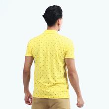 Oxemberg Yellow Printed Polo T- shirt For Men