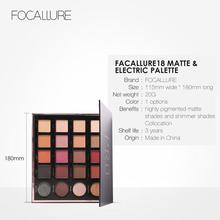 FOCALLURE New 20 Colors Matte&Electric Pro Eyeshadow Shimmer