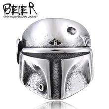 BEIER Punk Rock Star Wars Clone Trooper Ring Stainless Steel